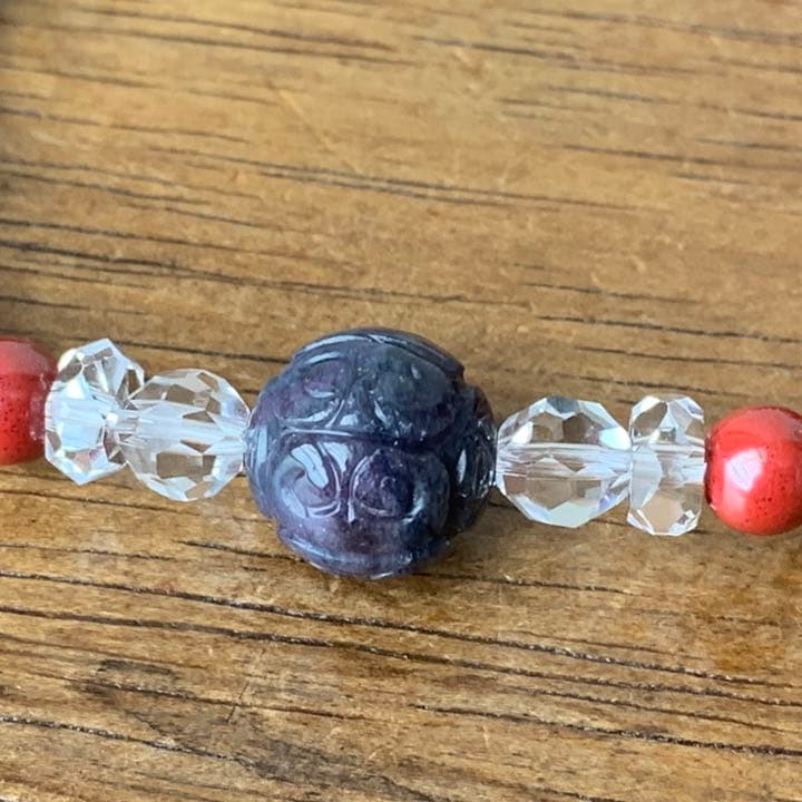 アンデシン貔貅＆辰砂ブレスレット