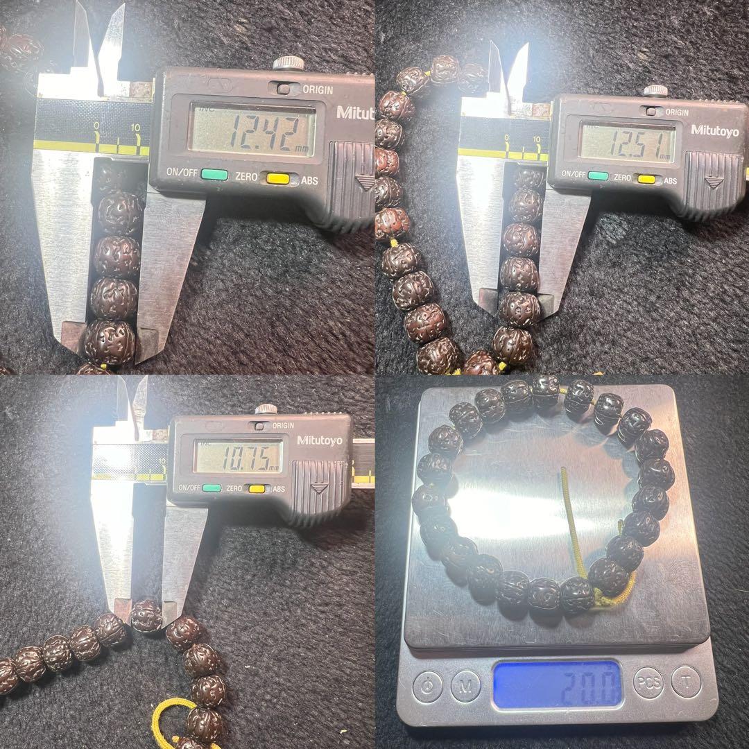 ルドラクシャ五弁双龍紋インドネシア花王小金剛菩提JST25007