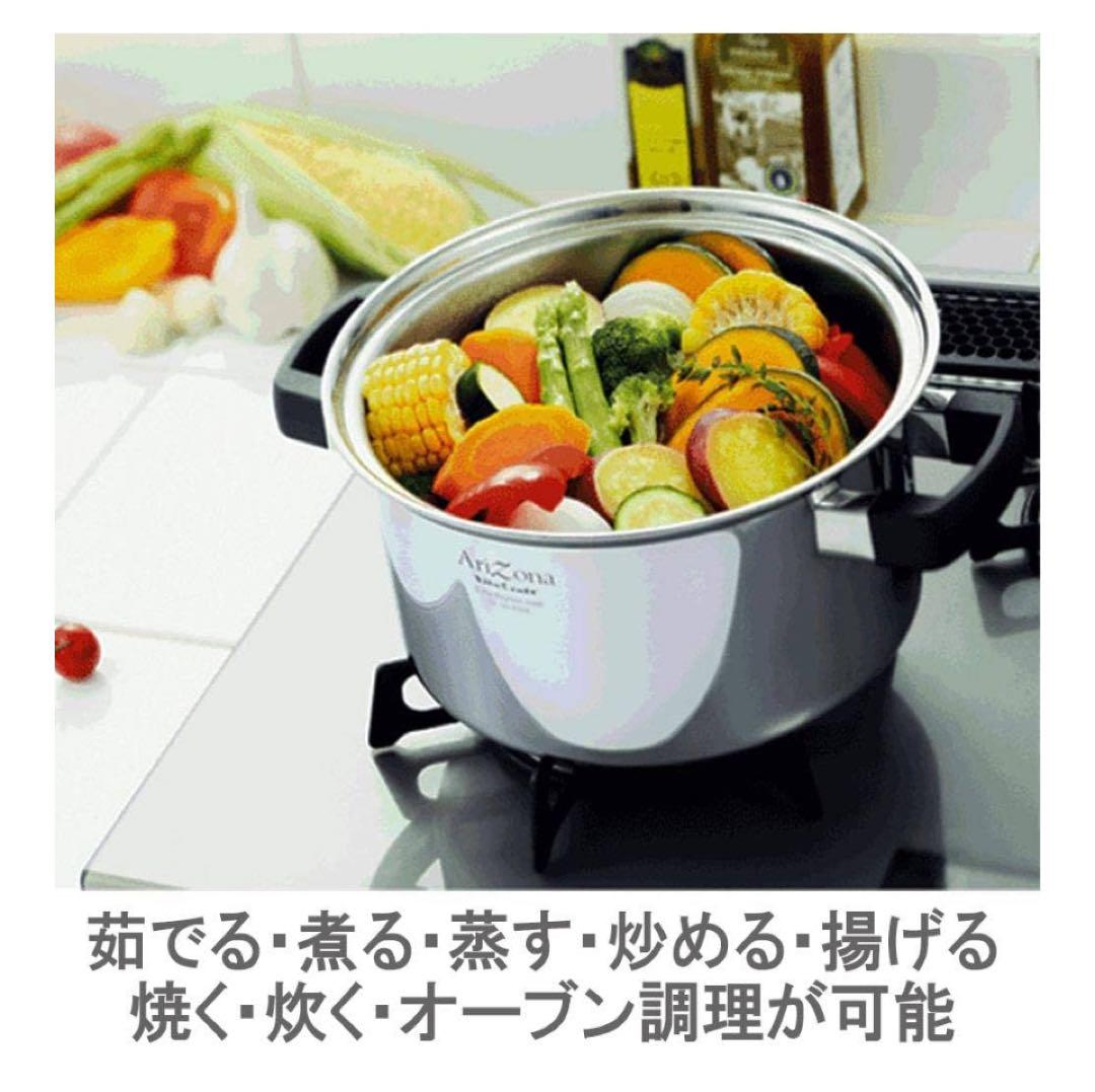 ビタクラフト 両手鍋 アリゾナ 21cm レシピ付 8546 シルバー