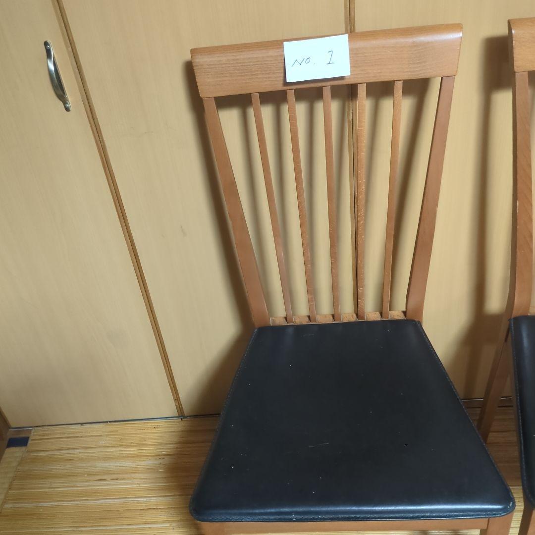 ACTUS北欧デザインブラウンビンテージスラットバック チェア中古美品NO.1