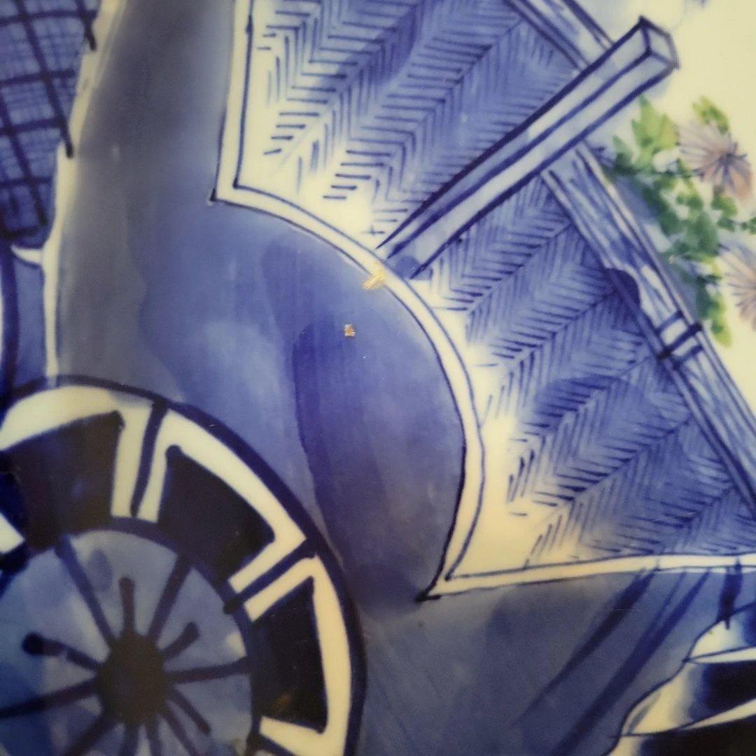 【週末セール】古伊万里　大皿　染付　陶器製　 　伝統工芸品　約45センチ