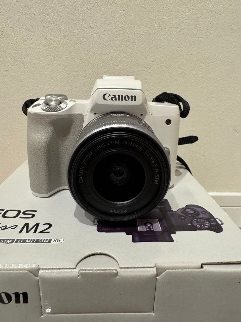 Canon EOS Kiss M2 ホワイト ダブルレンズキット