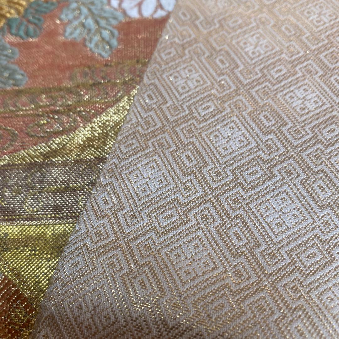 table runner 「天井格子」　帯リメイク　 正絹　長長尺