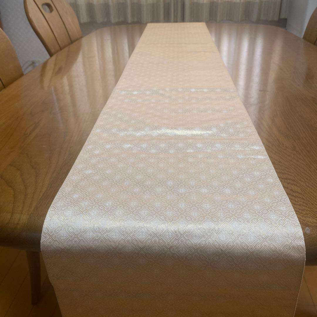 table runner 「天井格子」　帯リメイク　 正絹　長長尺