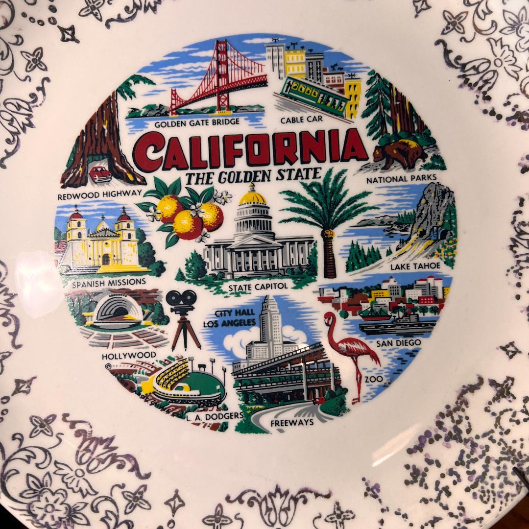 カリフォルニア　スーべニア皿　皿　CALIFORNIA