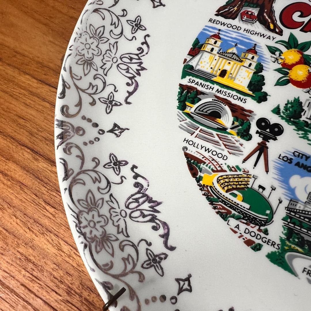 カリフォルニア　スーべニア皿　皿　CALIFORNIA