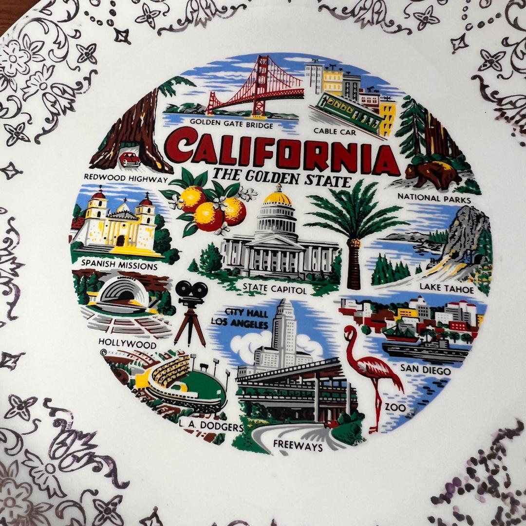 カリフォルニア　スーべニア皿　皿　CALIFORNIA