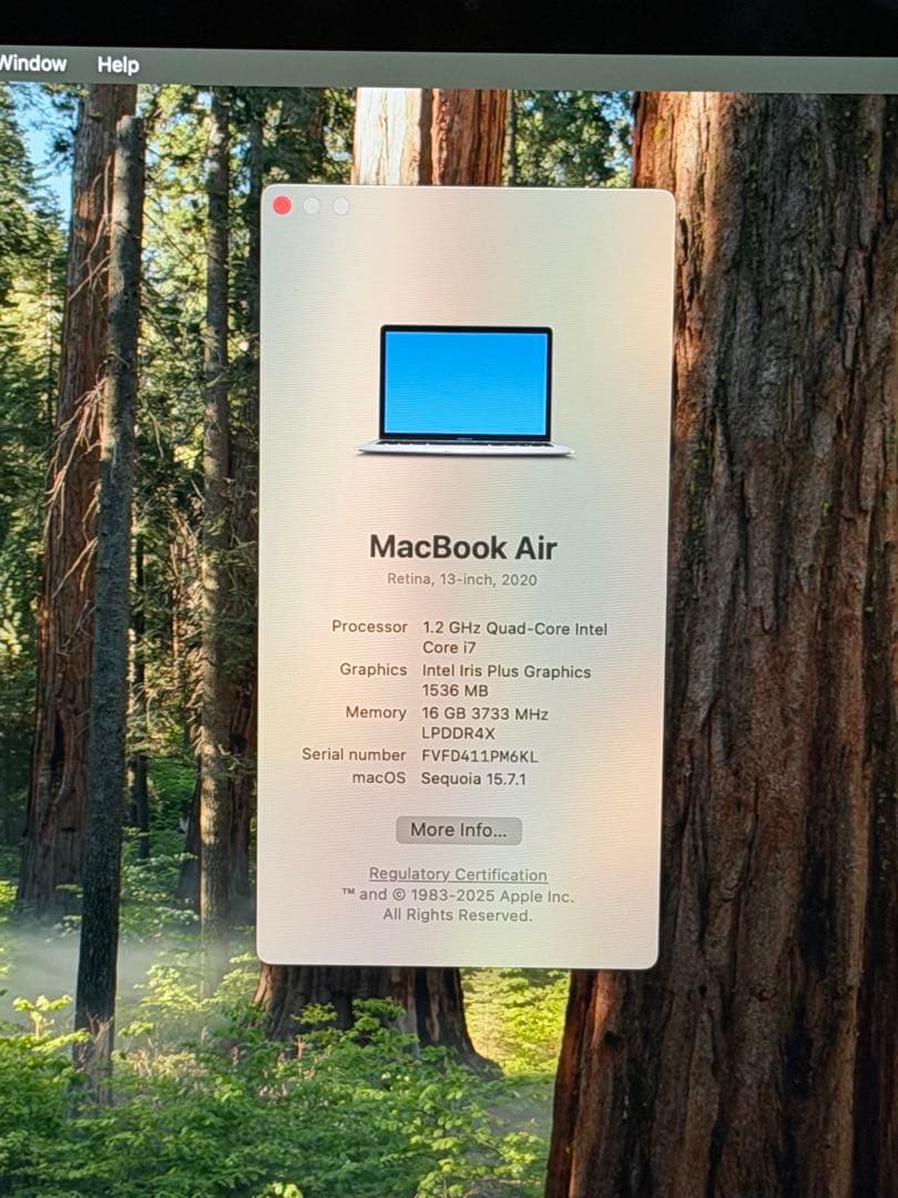 MacBook Air 2020 Core i7 16/512GB グレー