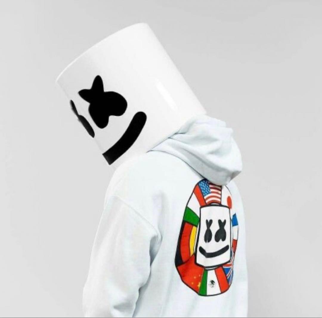 MARSHMELLO MELLO WORLD HOODIE Mサイズ 白 新品