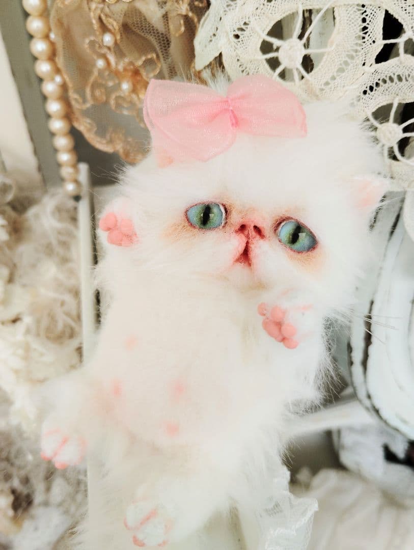 子猫のシュシュちゃんと♡ちっちゃなルーナちゃん♡アートドール♡ぬいぐるみ♡