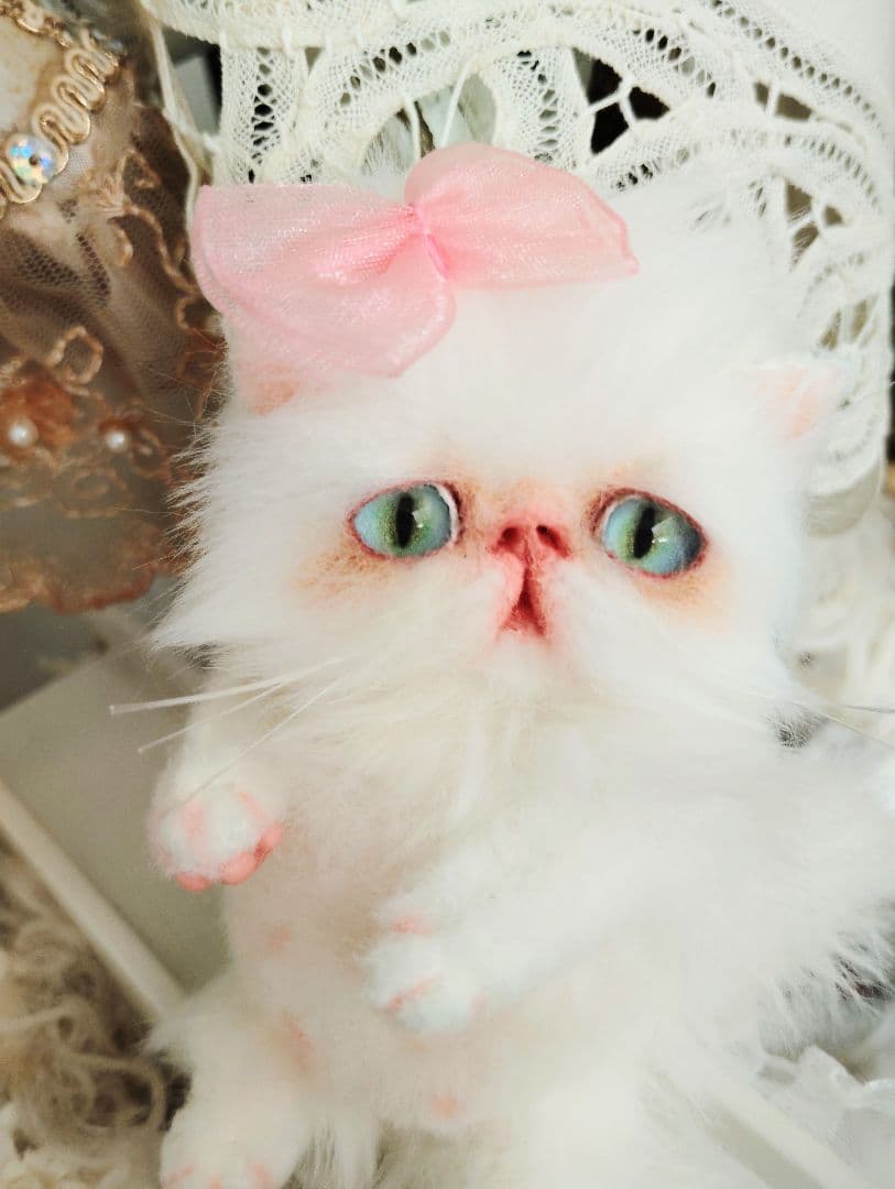 子猫のシュシュちゃんと♡ちっちゃなルーナちゃん♡アートドール♡ぬいぐるみ♡