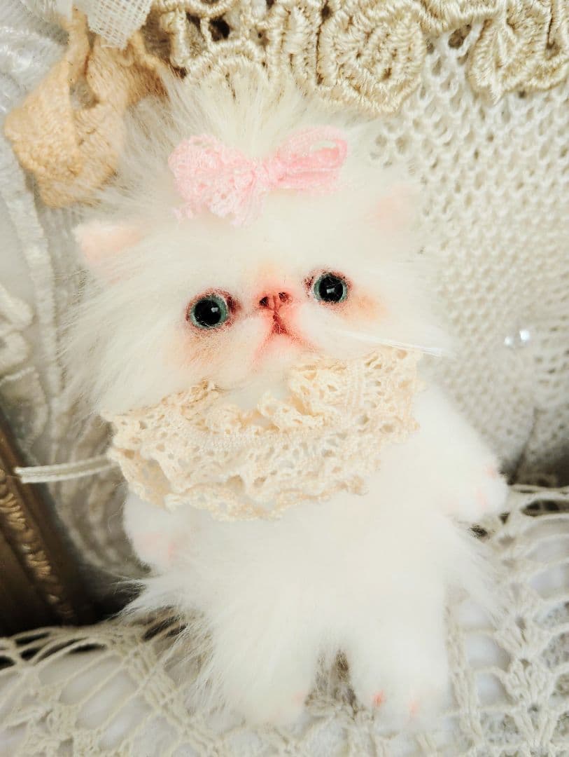 子猫のシュシュちゃんと♡ちっちゃなルーナちゃん♡アートドール♡ぬいぐるみ♡