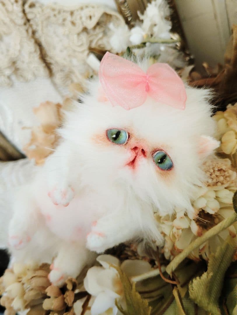 子猫のシュシュちゃんと♡ちっちゃなルーナちゃん♡アートドール♡ぬいぐるみ♡