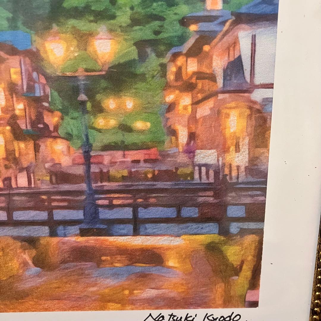 ジブリアート14 千と千尋の神隠しより「銀山温泉」32.7㎝×24.0㎝　額装品