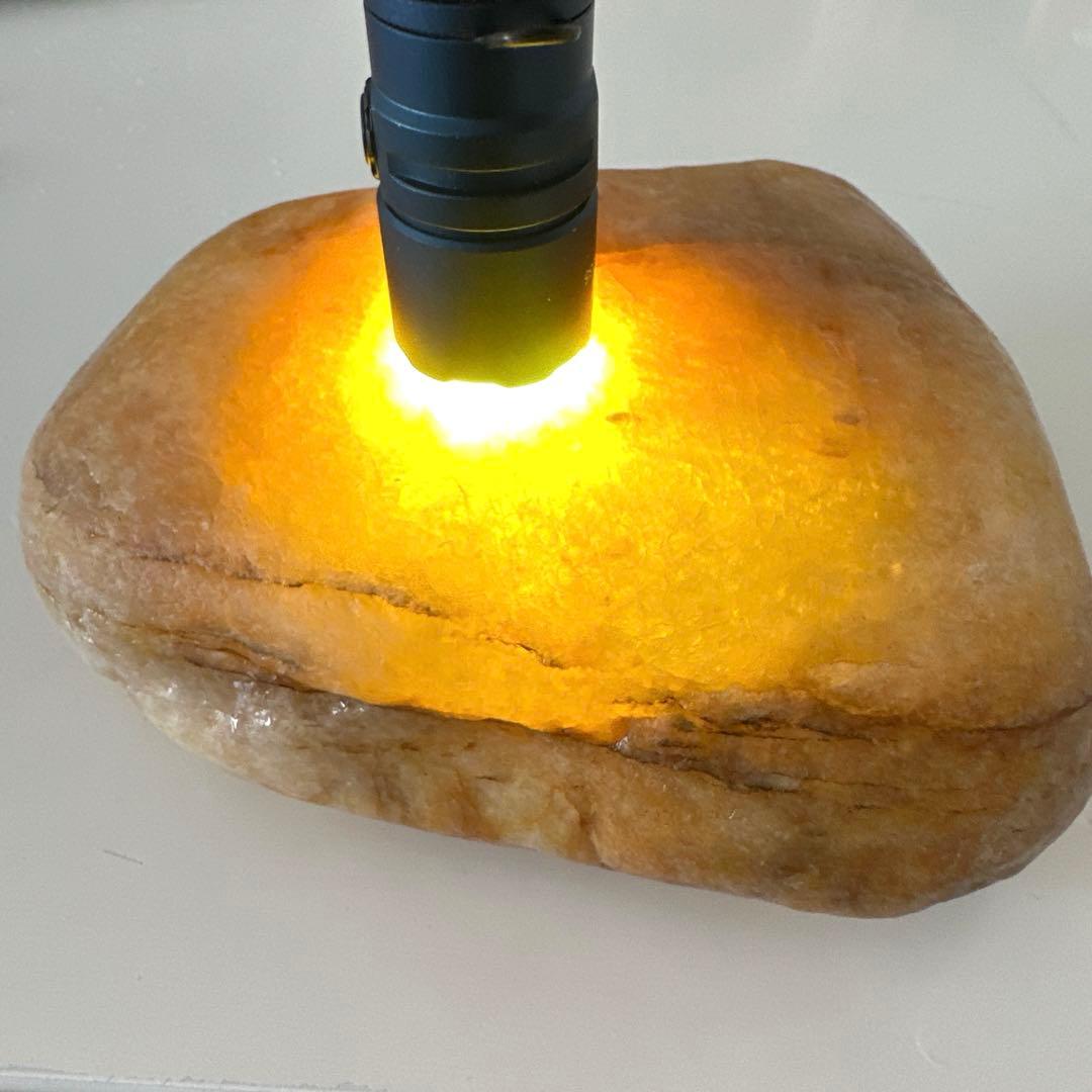 【国産鉱物】　シトリン　黄水晶　鮎喰川　859g 国産鉱石　徳島県