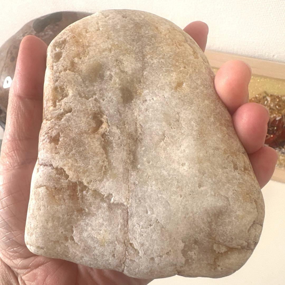 【国産鉱物】　シトリン　黄水晶　鮎喰川　859g 国産鉱石　徳島県