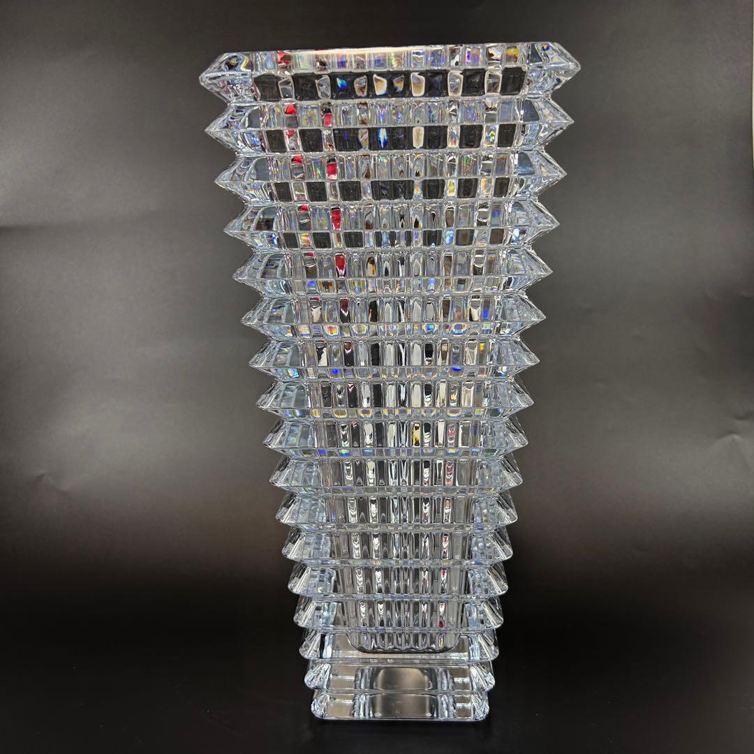 【希少・新品】　Baccarat 30㎝ L アイベース　スクエア 花瓶