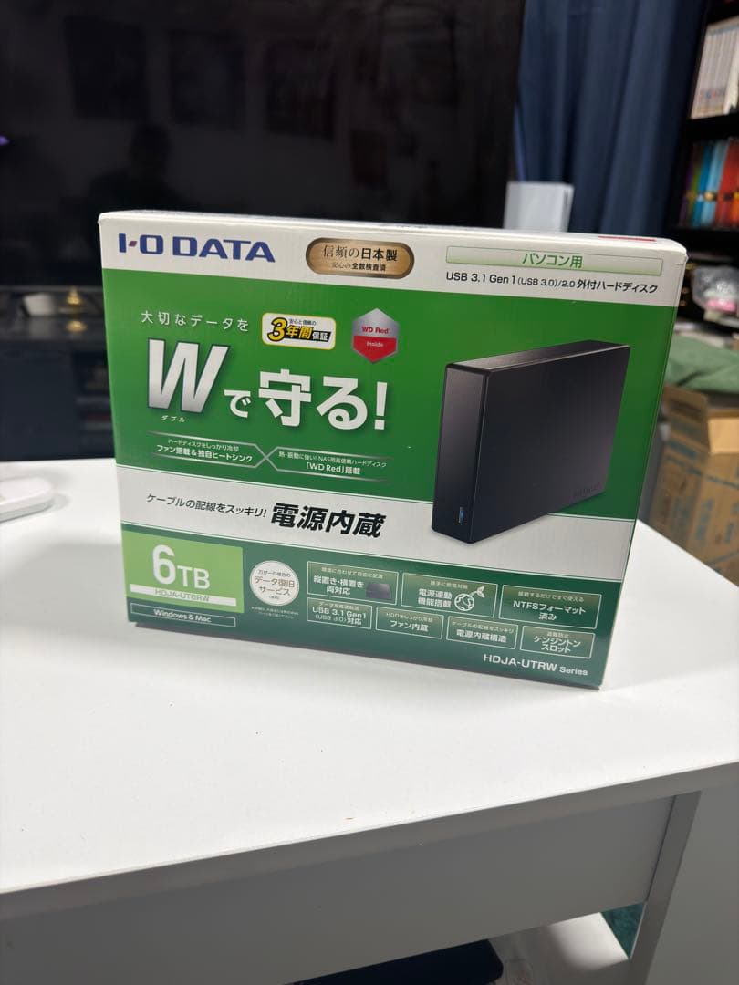 I-O DATA 6TB 外付けハードディスク HUA-UTW
