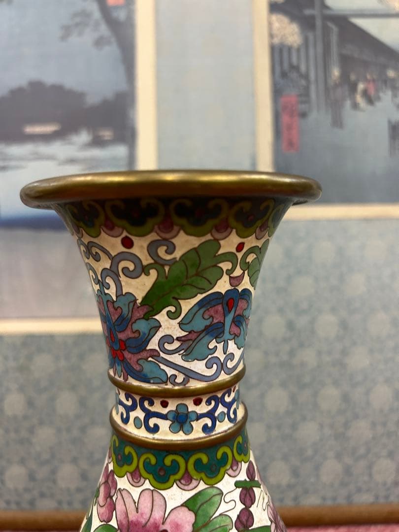 七宝焼花瓶