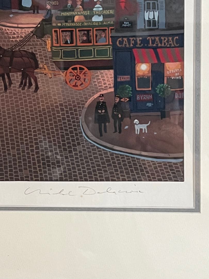 ミッシェル・ドラクロワ　エッフェル塔の灯り シルクスクリーン