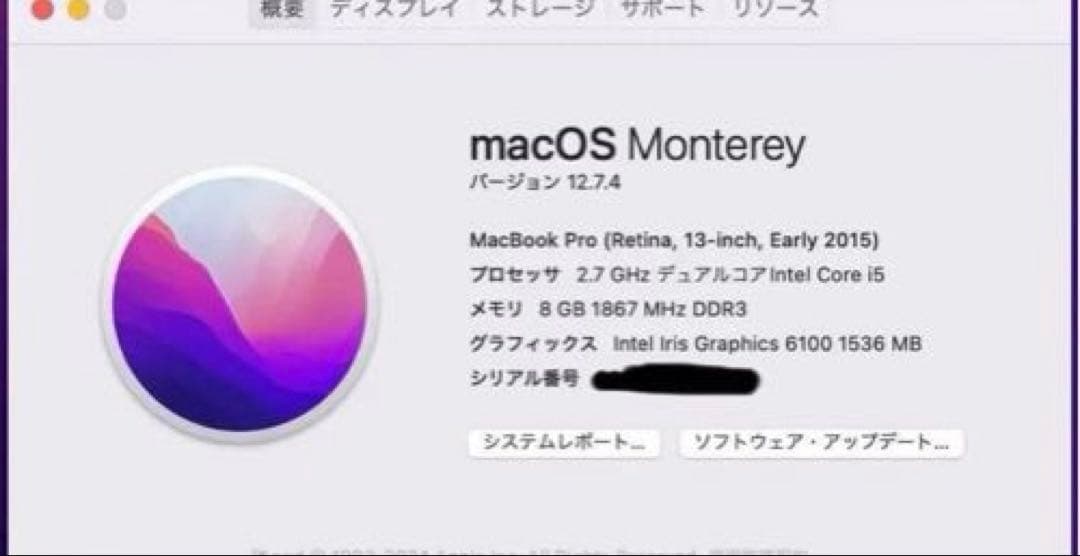 MacBook本体 MacBook Pro Retina Early