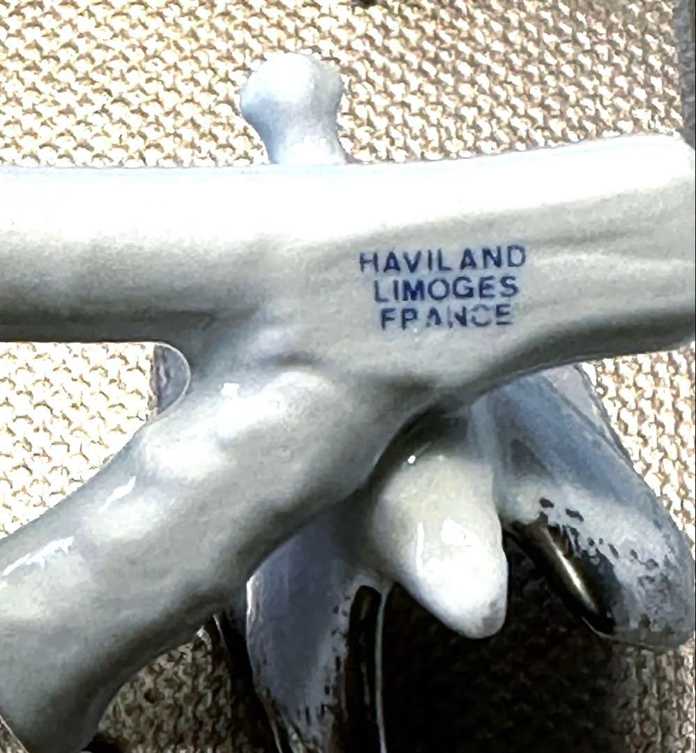 リモージュ Haviland 製　シルバーパピヨン　カトラリーレスト箸置き　2個