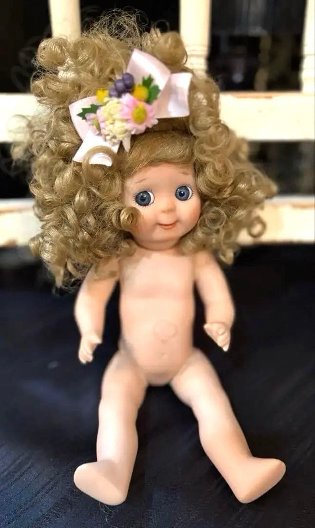 ヴィンテージ　ビスクドール　グーグリー221 ピンクドレス