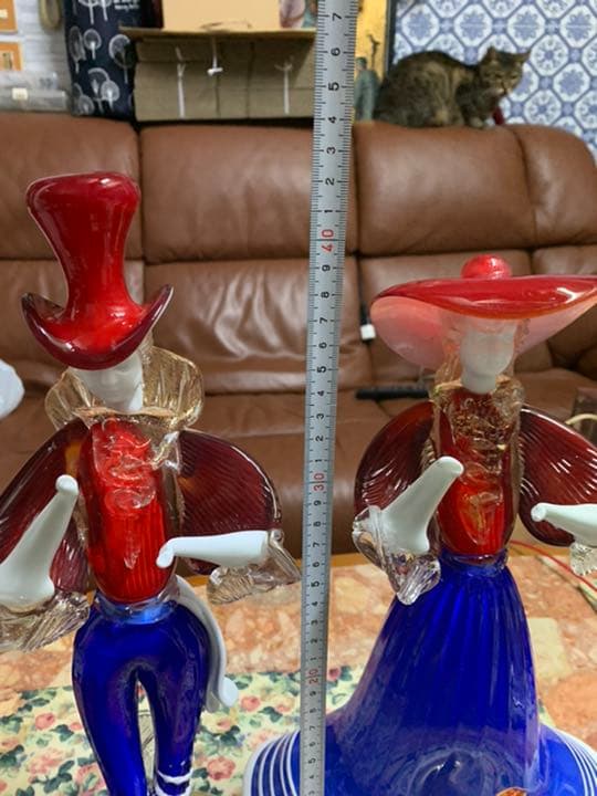 置物 Murano glass, Venetian glass 42cm & 32