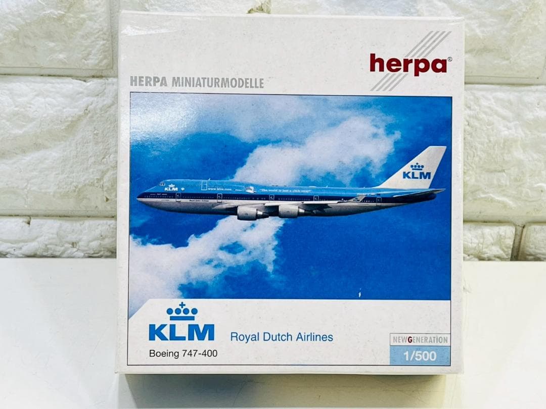 139Z herpa KLM オランダ航空 B747-400 1/500 模型