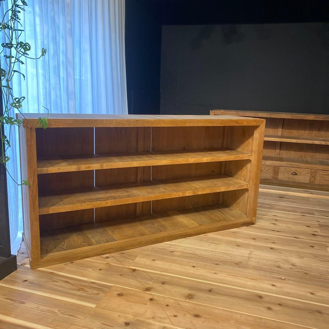 水屋箪笥　キッチン収納　食器棚　収納棚　店舗什器　古家具　水屋家具　上段