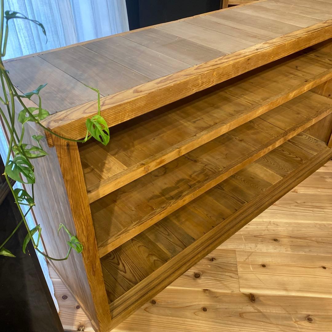 水屋箪笥　キッチン収納　食器棚　収納棚　店舗什器　古家具　水屋家具　上段