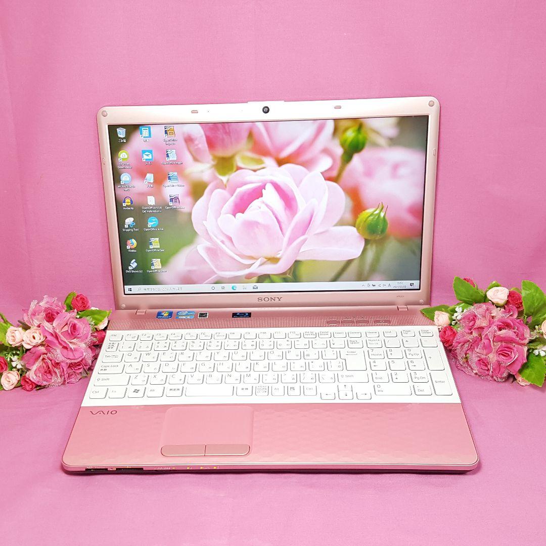 極上/ピンクSONY/VAIO/新WIN11&新品SSD256G&高速メモリ8G
