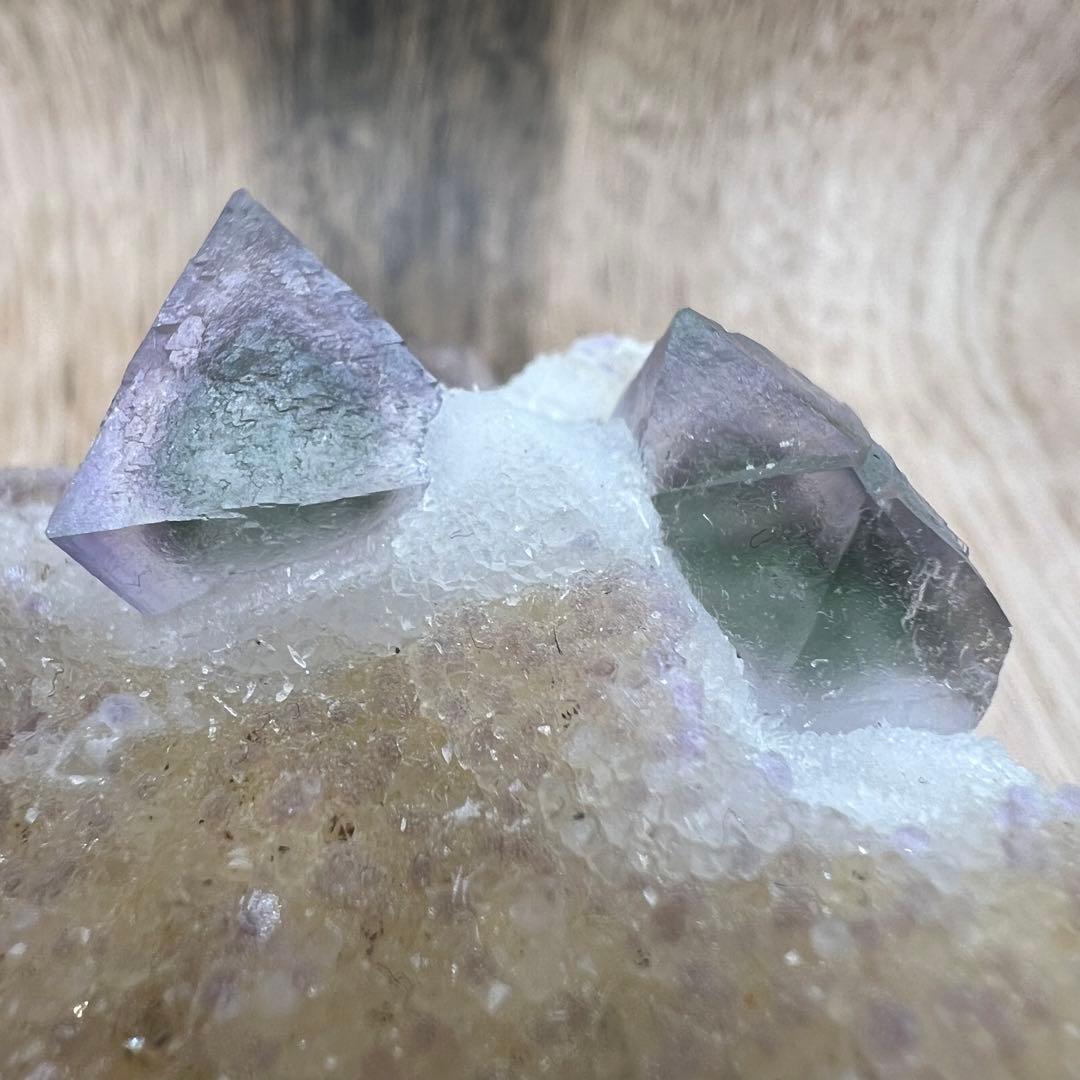 八面体 フローライト 水晶 共生 鉱物 標本 原石