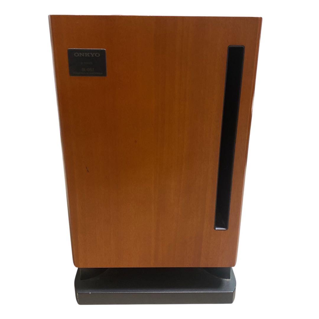 ONKYO アンプ内蔵　サブウーファー　SL-057 木目