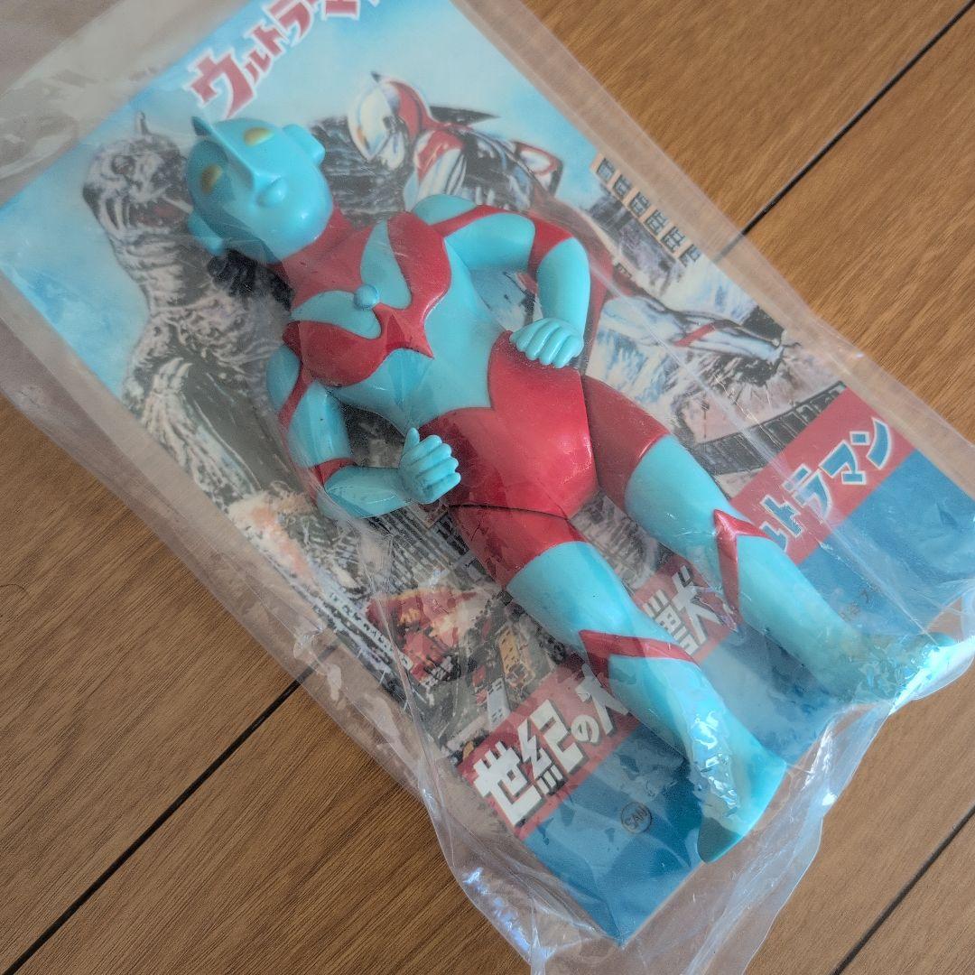 マルサン　ブルマァク　ウルトラマン350 スカイブルー　水色　ソフビ　レトロ