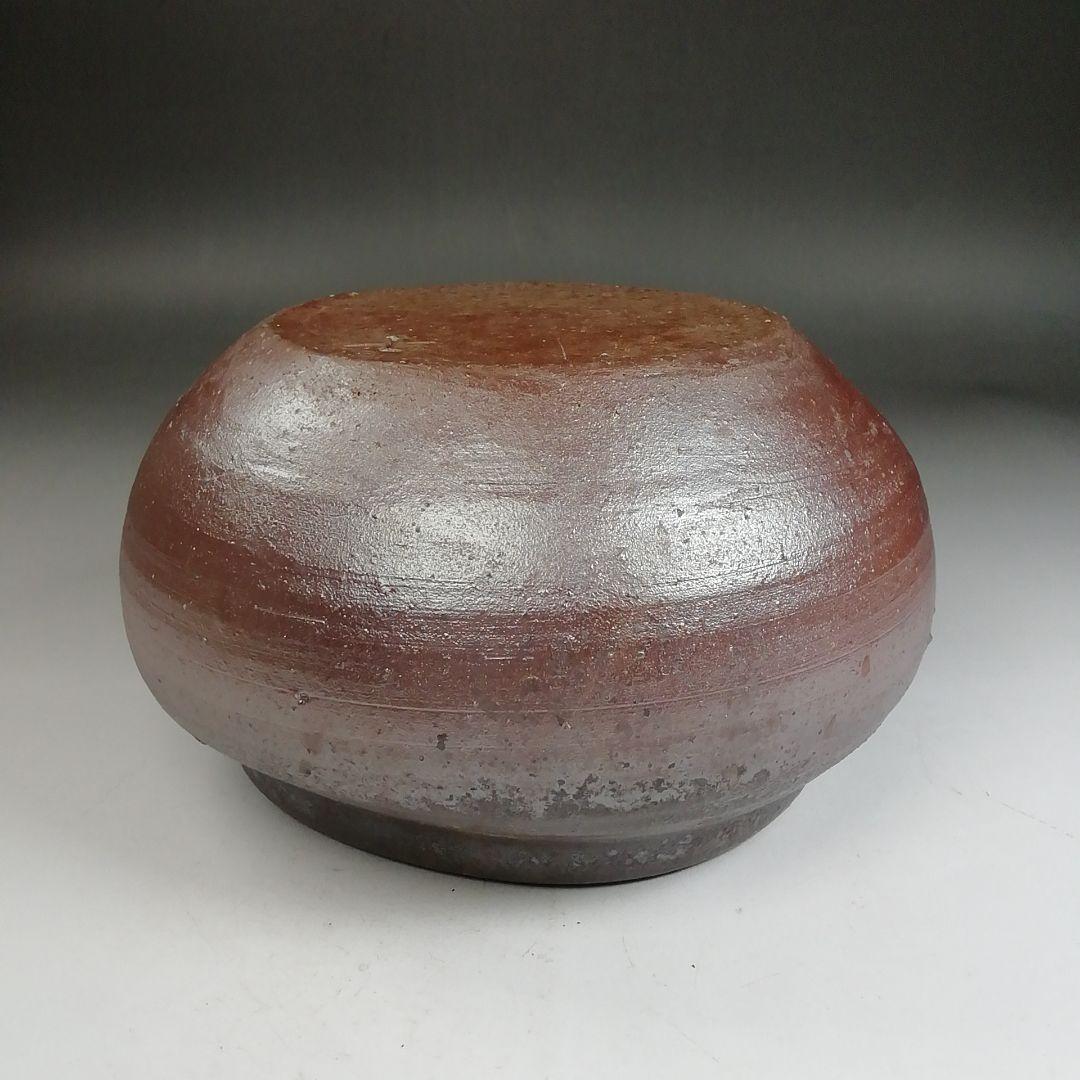 Ｗ３６４　建水　『備前焼』『井上武 造』　共箱　茶道具