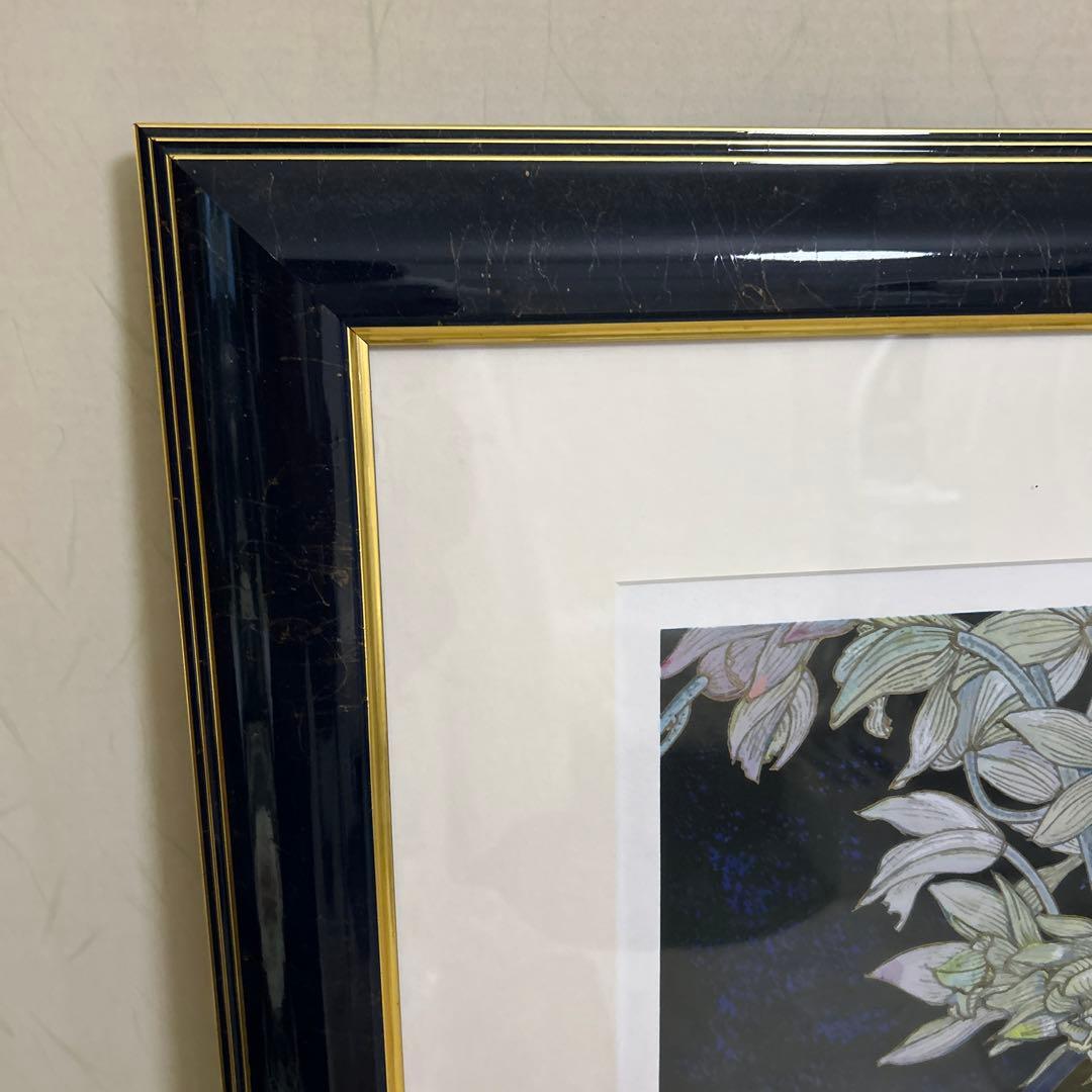 【美品】ティンシャオカン　　丁 紹光　花影の母子像シルクスクリーン