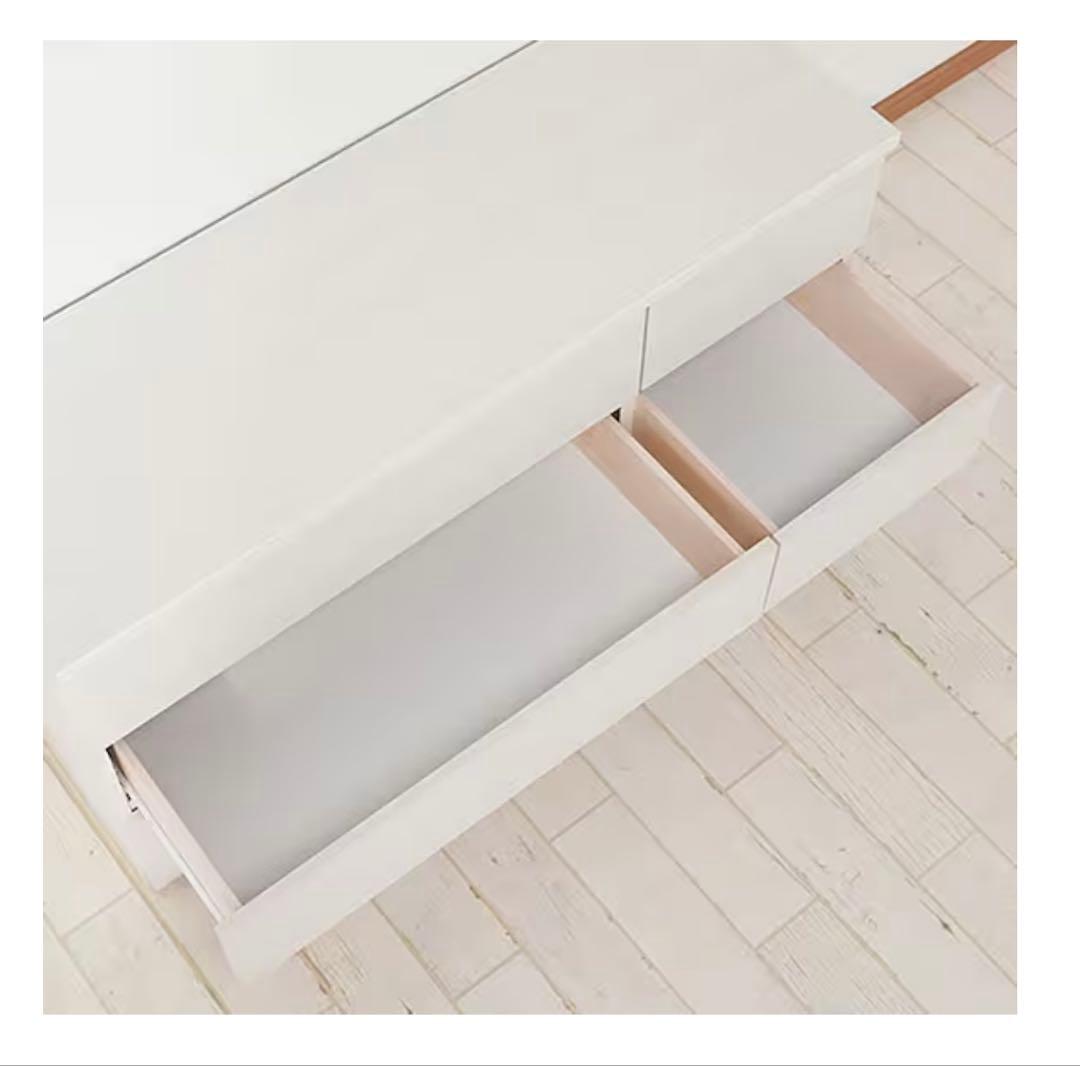 【美品】ニトリ ホワイト木製チェスト 4段 引き出し式