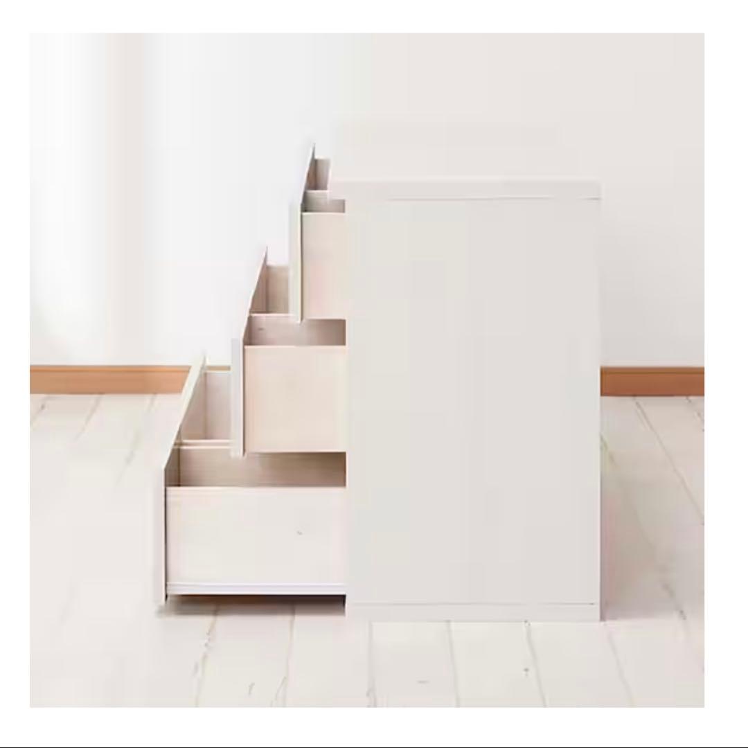 【美品】ニトリ ホワイト木製チェスト 4段 引き出し式