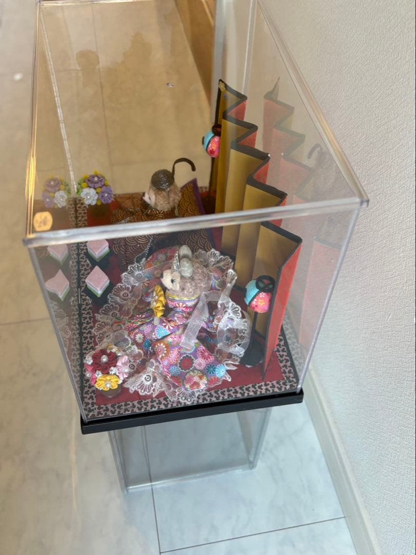 ★残り1つ★ダッフィー＆シェリーメイ　雛人形　ケース付き　ハンドメイド