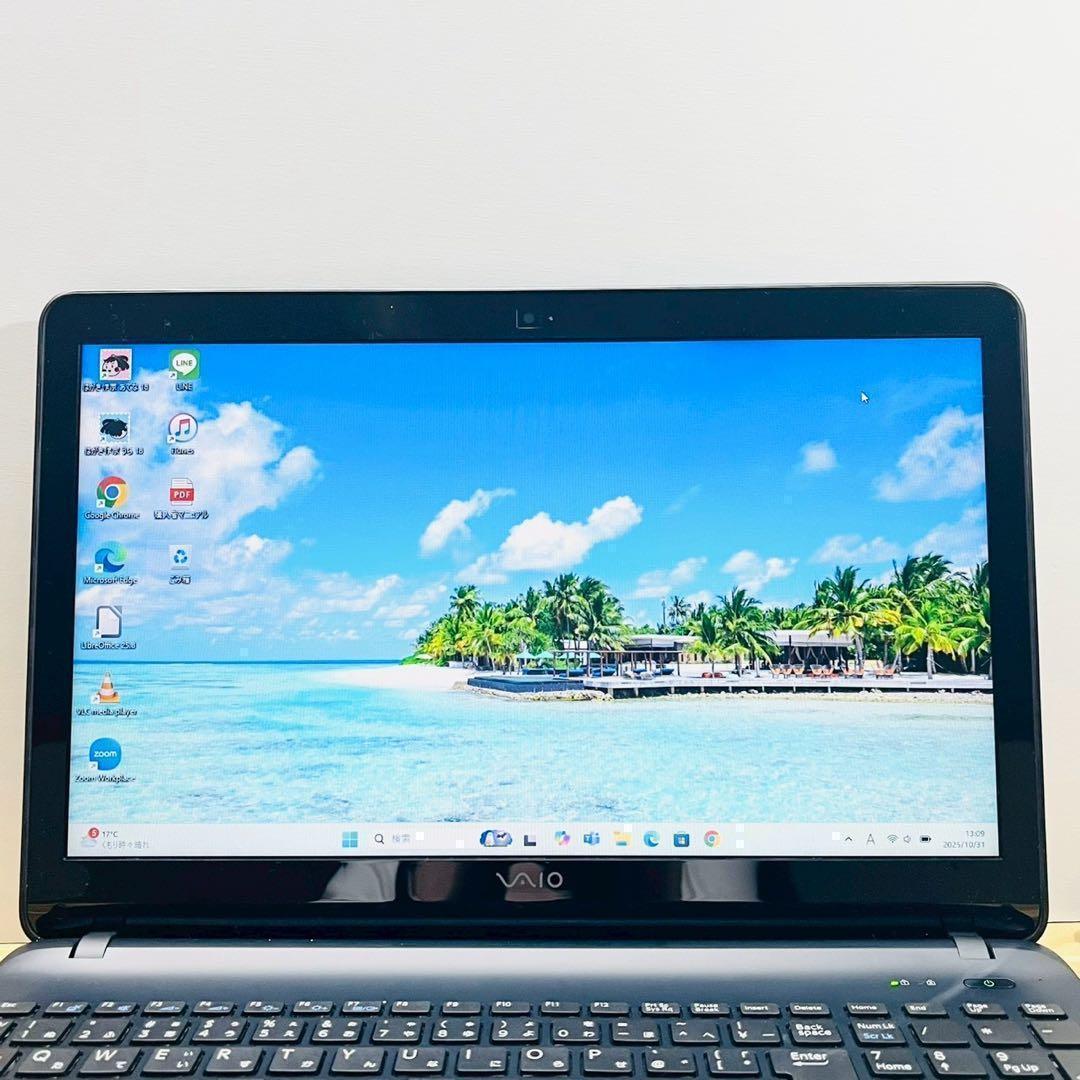 SSD VAIO ノートパソコン カメラ Win11 8GB ソニー オフィス