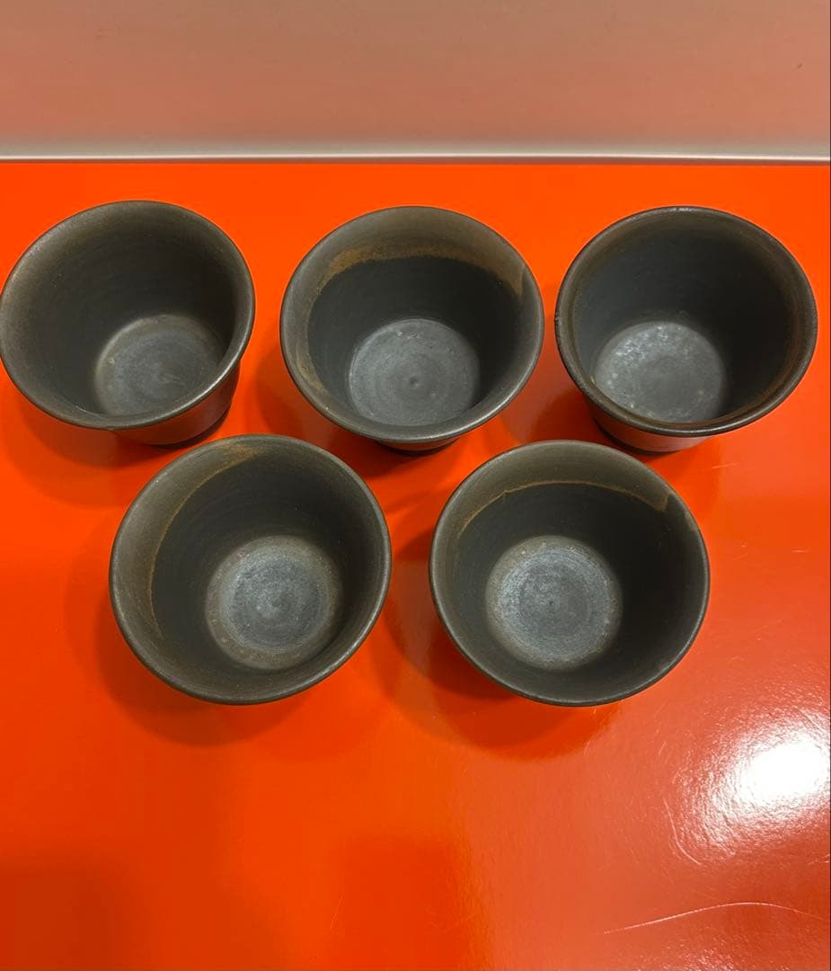備前焼 一陽窯　伝統工芸士　木村一陽 造　 煎茶器揃　１９７０年代の作品です