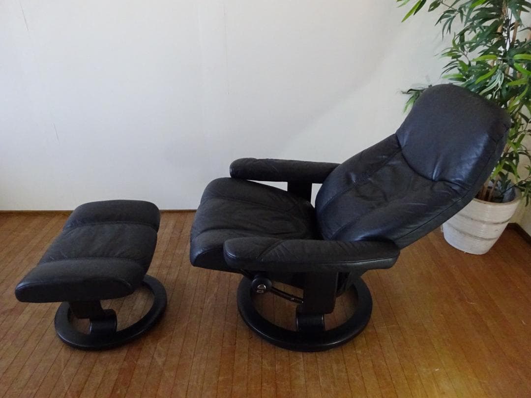 エコーネス　ストレスレスチェア　コンサル　クラシック　M　オットマン付　美品