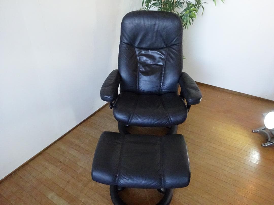 エコーネス　ストレスレスチェア　コンサル　クラシック　M　オットマン付　美品