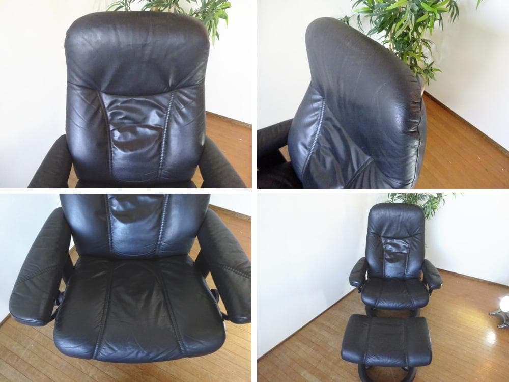 エコーネス　ストレスレスチェア　コンサル　クラシック　M　オットマン付　美品