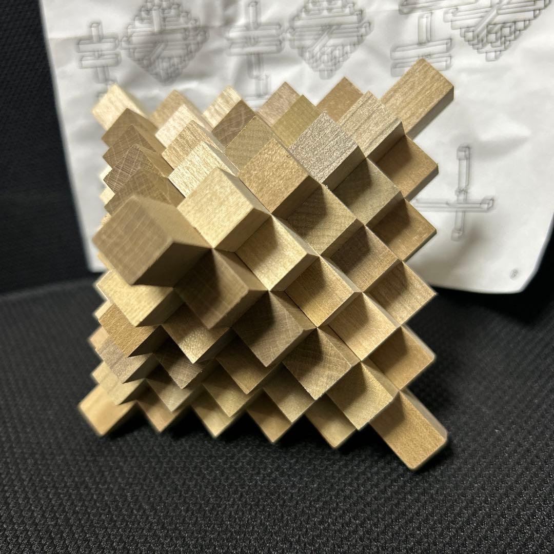 美品　山中組木工房 51本組木　山中成夫 組木細工