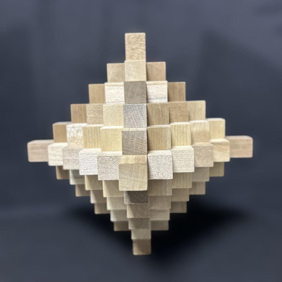 美品　山中組木工房 51本組木　山中成夫 組木細工