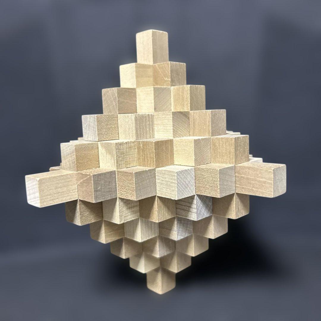 美品　山中組木工房 51本組木　山中成夫 組木細工