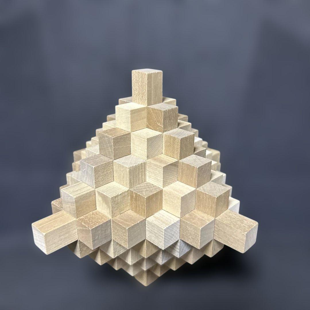 美品　山中組木工房 51本組木　山中成夫 組木細工