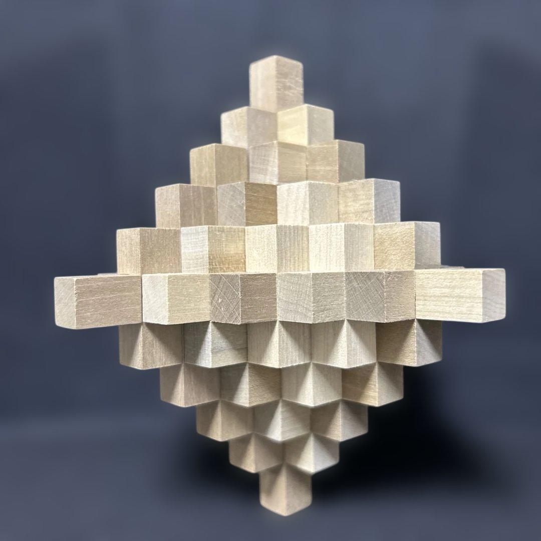 美品　山中組木工房 51本組木　山中成夫 組木細工